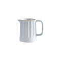Stoneware Ribbed Creamer Pitcher 12 oz - White & Blue Reactive Glaze