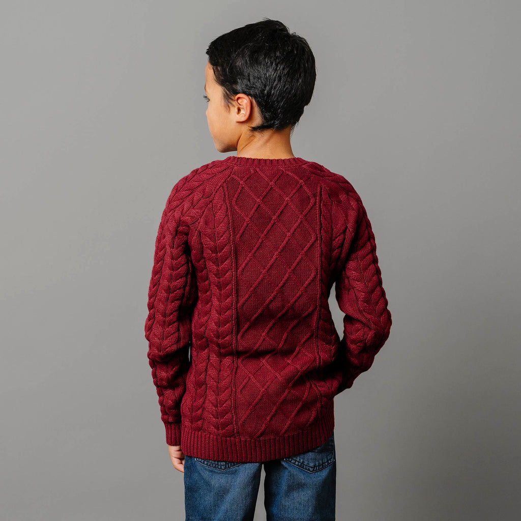 Organic Raglan Fisherman Sweater - Baby