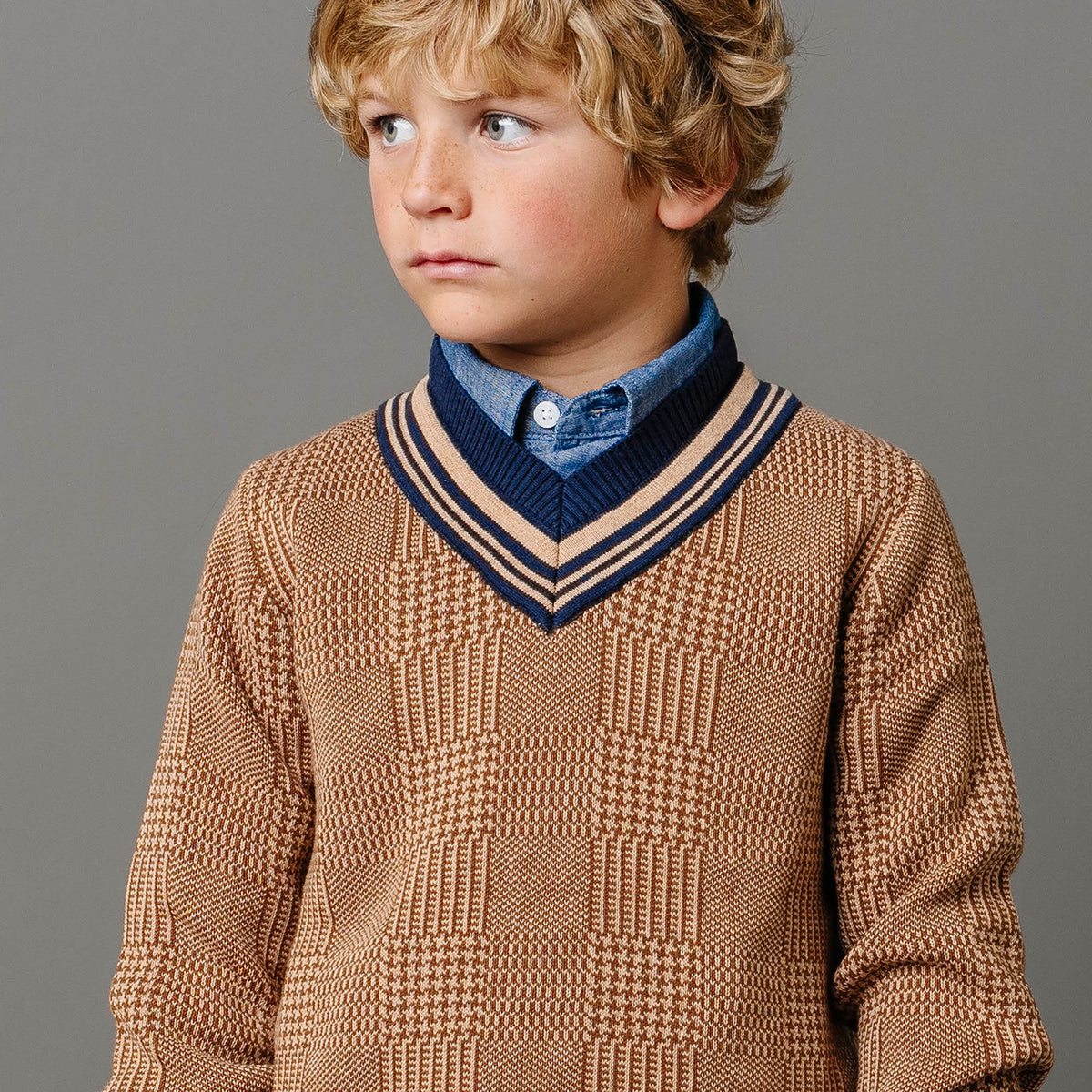 Organic Intarsia Cricket Sweater - Baby
