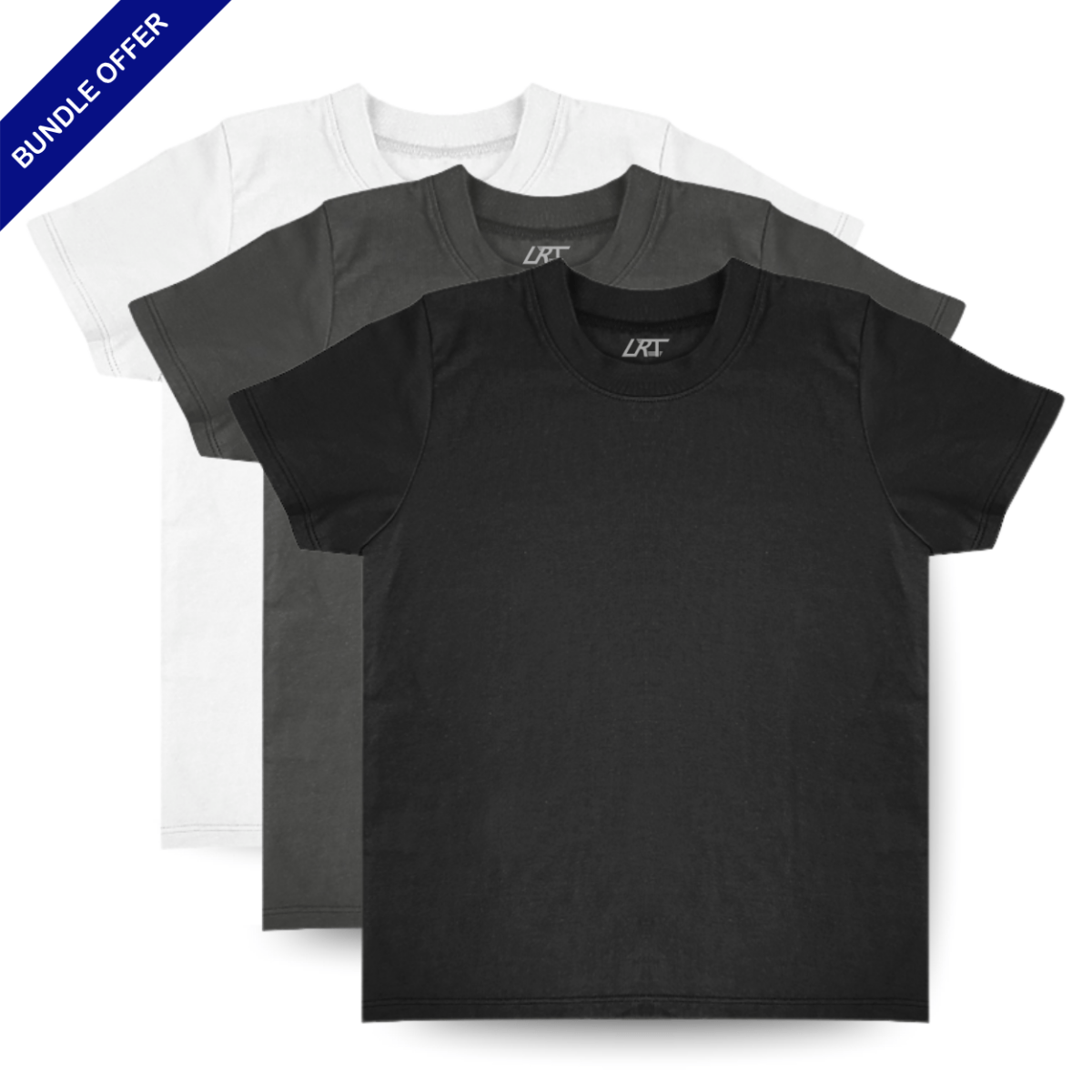 3-PACK RAD ORGANICS TEES - MONOCHROME