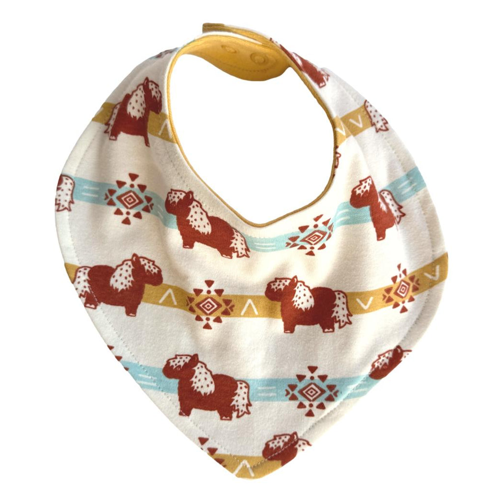 GOTS Certified Organic Cotton Bib - Aztec Pony