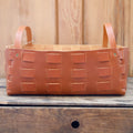 Large Leather Woven Basket  - USA Made