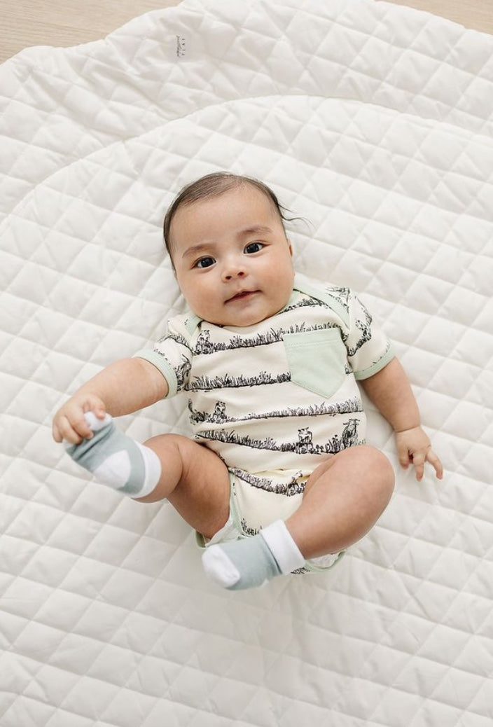 GOTS Certified Organic Cotton Short Sleeve Bodysuit - Billie & Kid