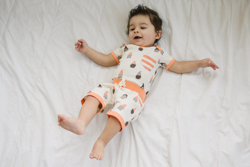 GOTS Certified Organic Cotton Short Sleeve Bodysuit - Gnome