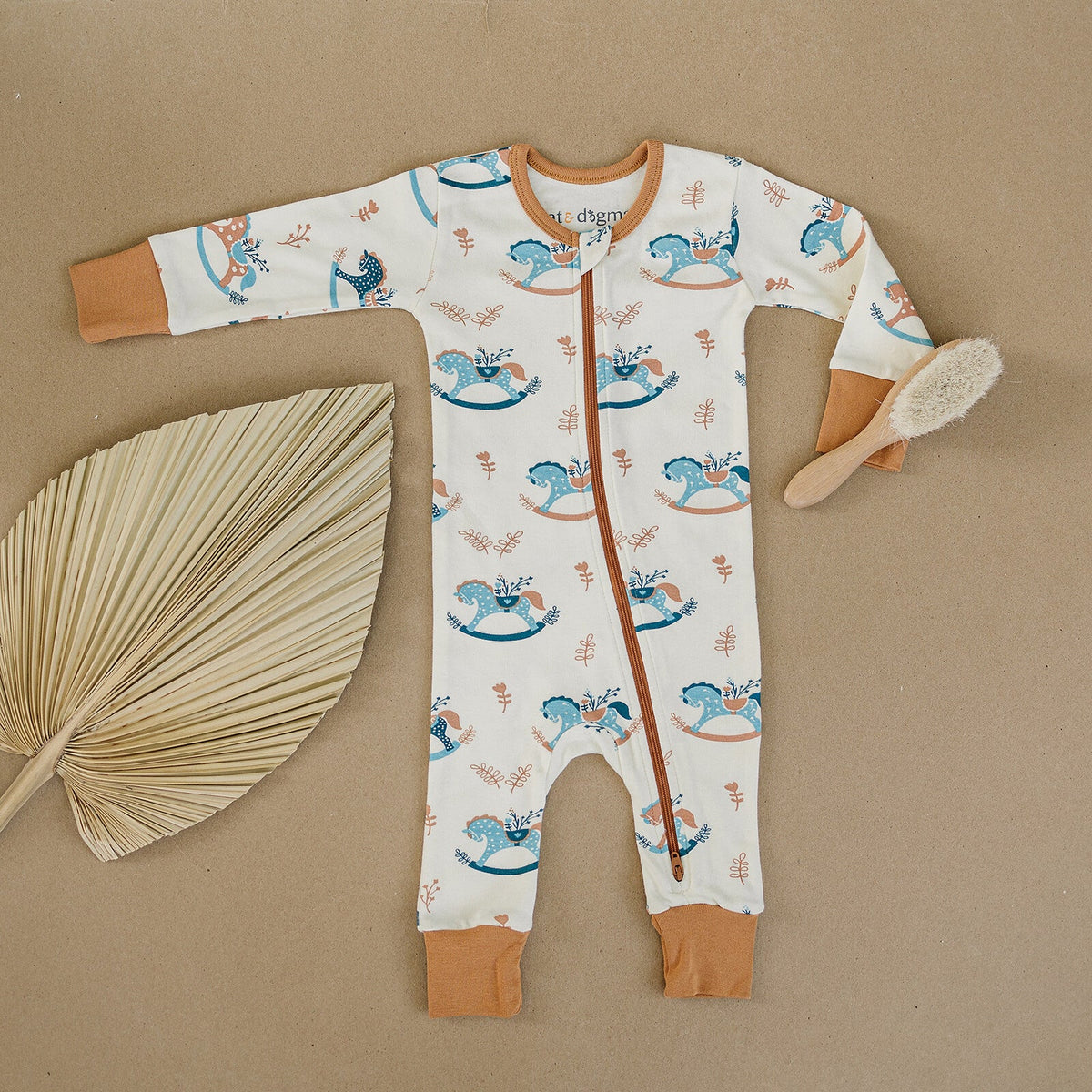 GOTS Certified Organic Cotton Zippy - Rocking Horse