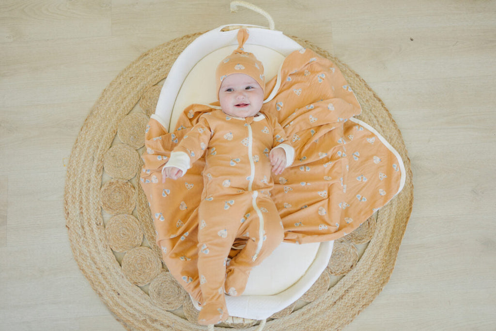 GOTS Certified Organic Cotton Zippy Footed - Magical Moth