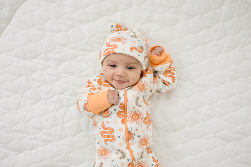 GOTS Certified Organic Cotton Zippy Footed - Mystic Serpent