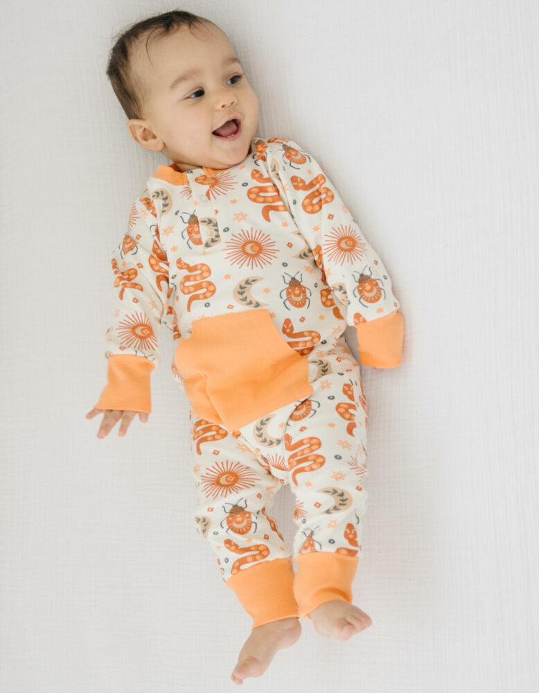 GOTS Certified Organic Cotton Playsuit - Mystic Serpent