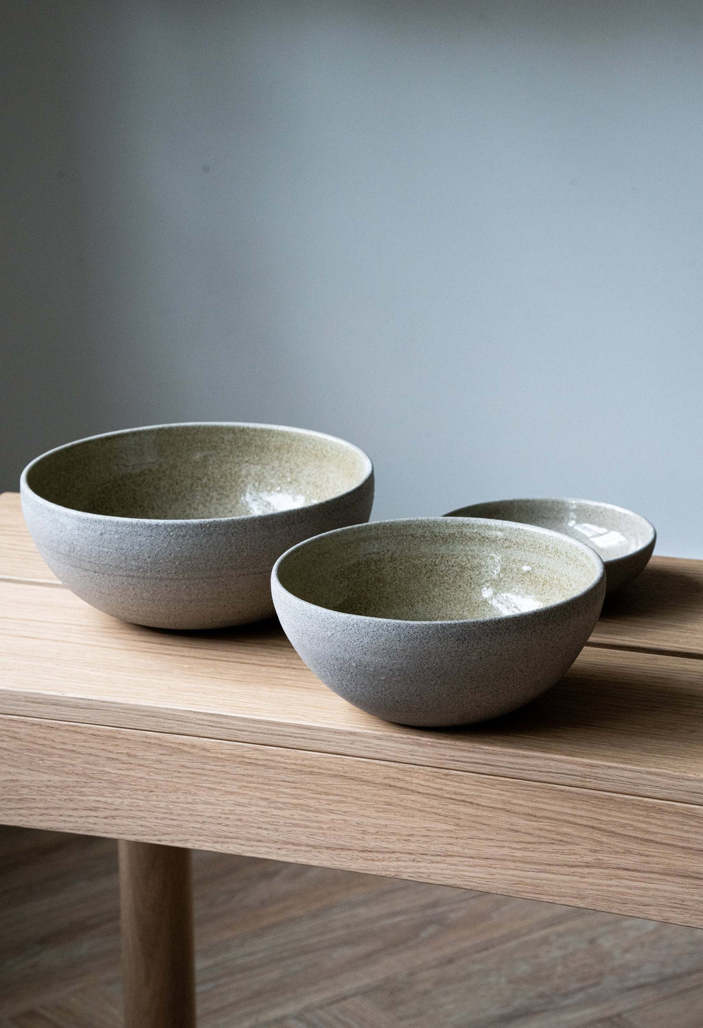 Stoneware Nesting Bowl Set "Concrete"