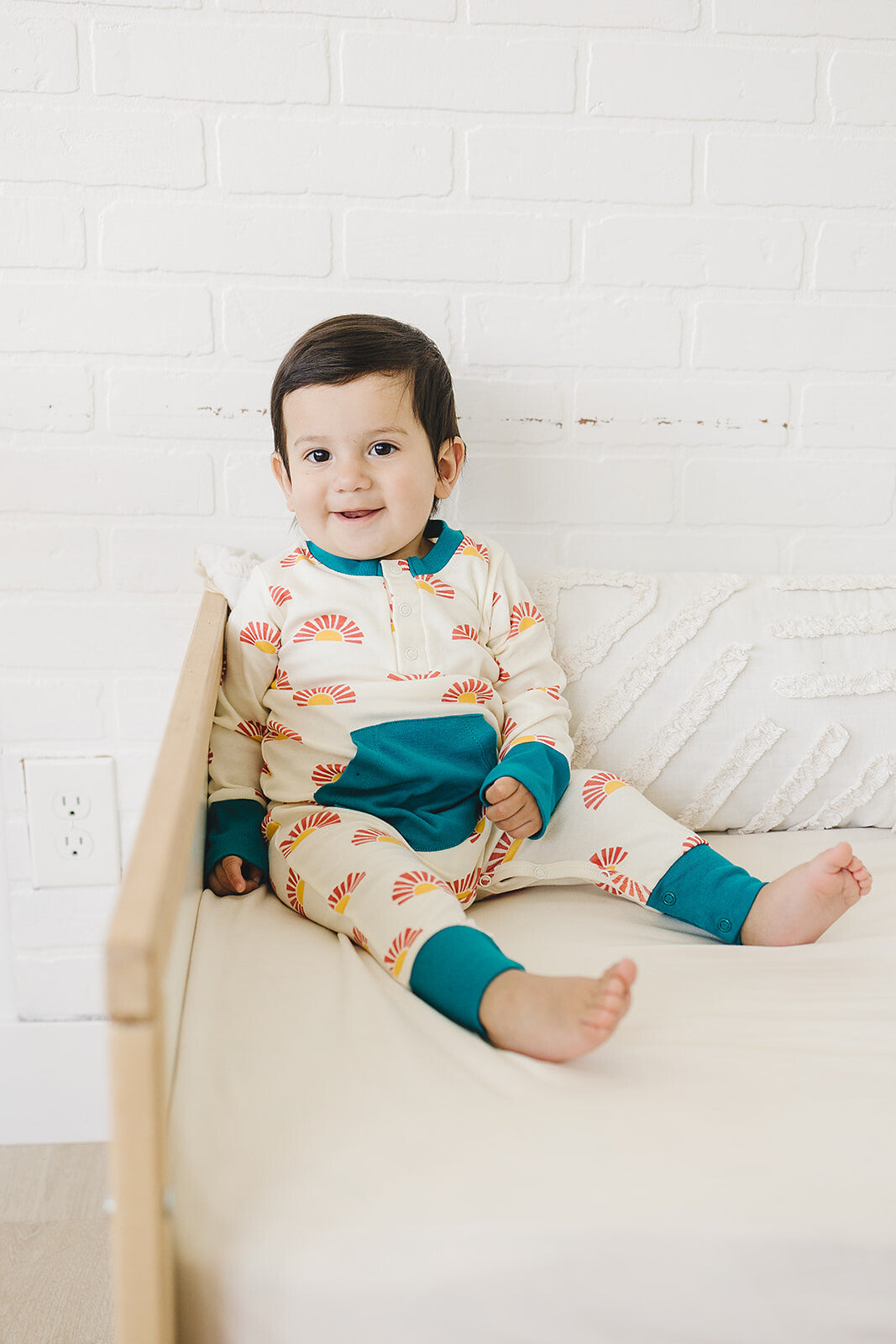 GOTS Certified Organic Cotton Playsuit - Sunrise