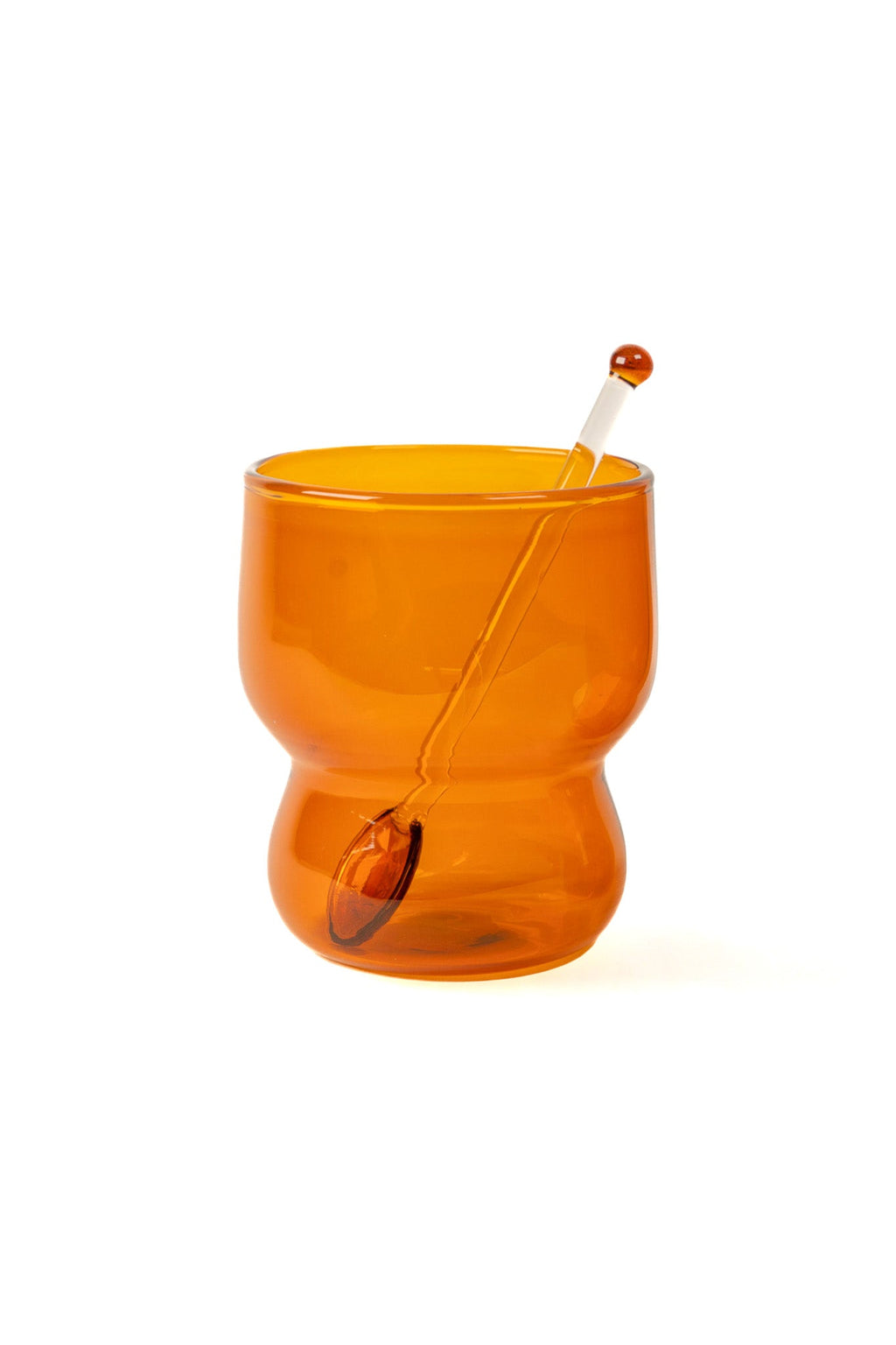 Vintage Inspired Double Tiered Orange Bubble Juice Glass