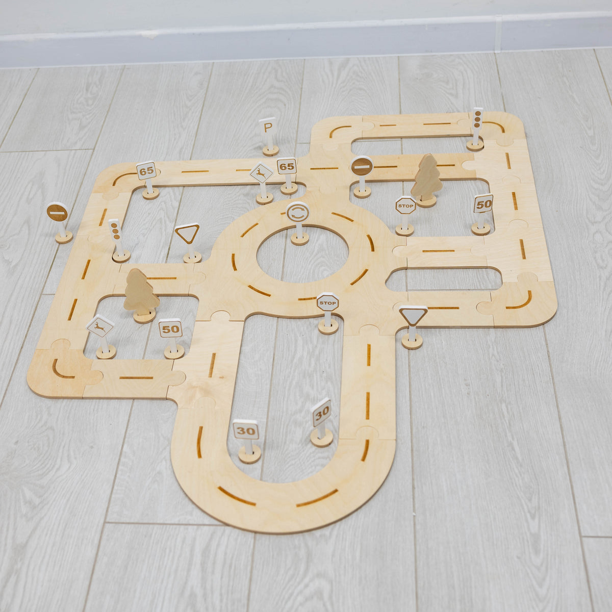 Wooden Car Track Toy