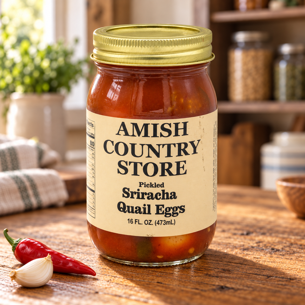 Sriracha Quail Eggs | Spicy Pickled Protein Snack | 16 oz