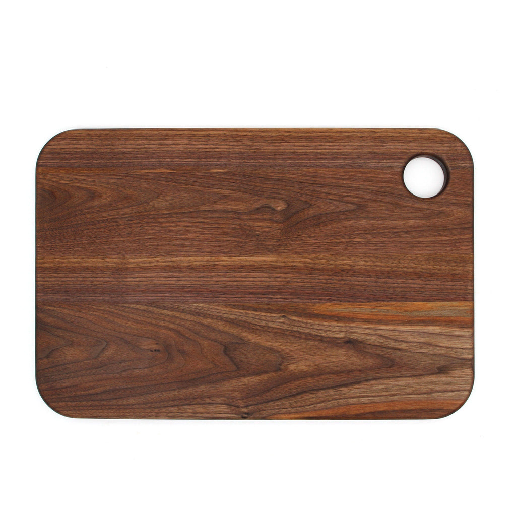 Large Wood Cutting Board With Thumb Hole and Juice Groove 18x12 Inches, Wood Cheese Board, Wooden Chopping Board, 100% Made in the USA