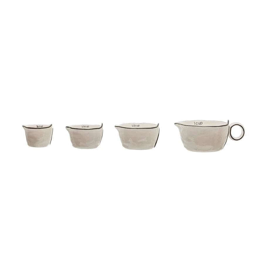 Stoneware Measuring Cups – Set of 4, Neutral Glaze